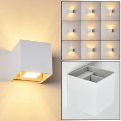 Hofstein Badajoz Wandleuchte Wei&szlig;, 1-flammig