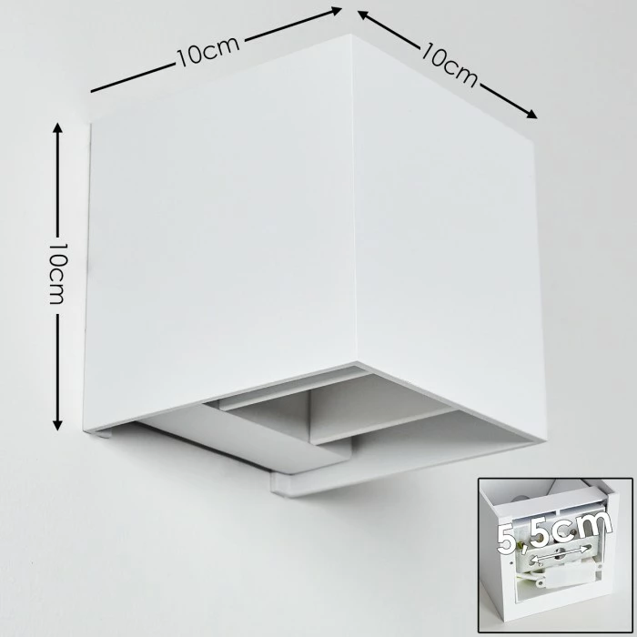 Hofstein Badajoz Wandleuchte Weiß, 1-flammig – Bild 2