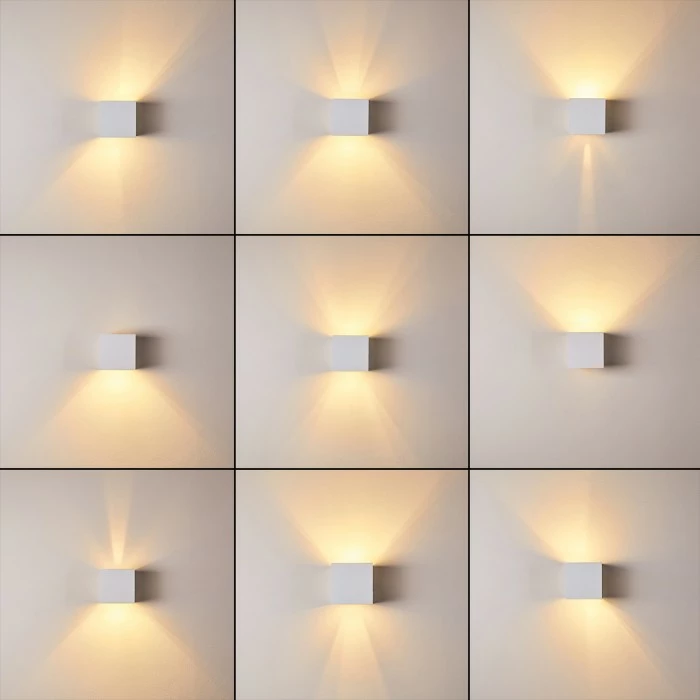 Hofstein Badajoz Wandleuchte Weiß, 1-flammig – Bild 4