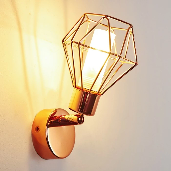 Hofstein Ferrand Wandleuchte LED Kupferfarben, 1-flammig – Bild 6