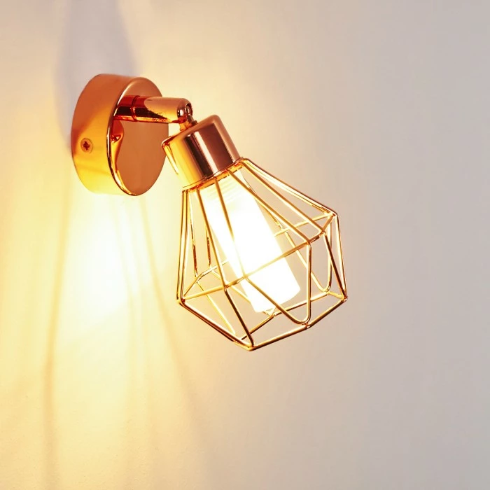 Hofstein Ferrand Wandleuchte LED Kupferfarben, 1-flammig – Bild 7