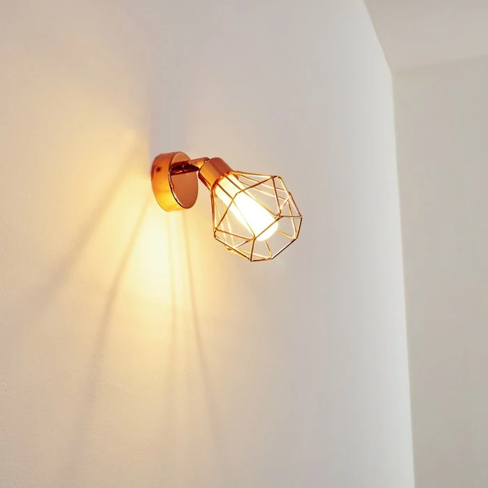 Hofstein Ferrand Wandleuchte LED Kupferfarben, 1-flammig – Bild 9