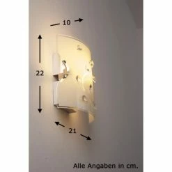 Globo BURGUNDY Wandleuchte Nickel-Matt, Wei&szlig;, 1-flammig