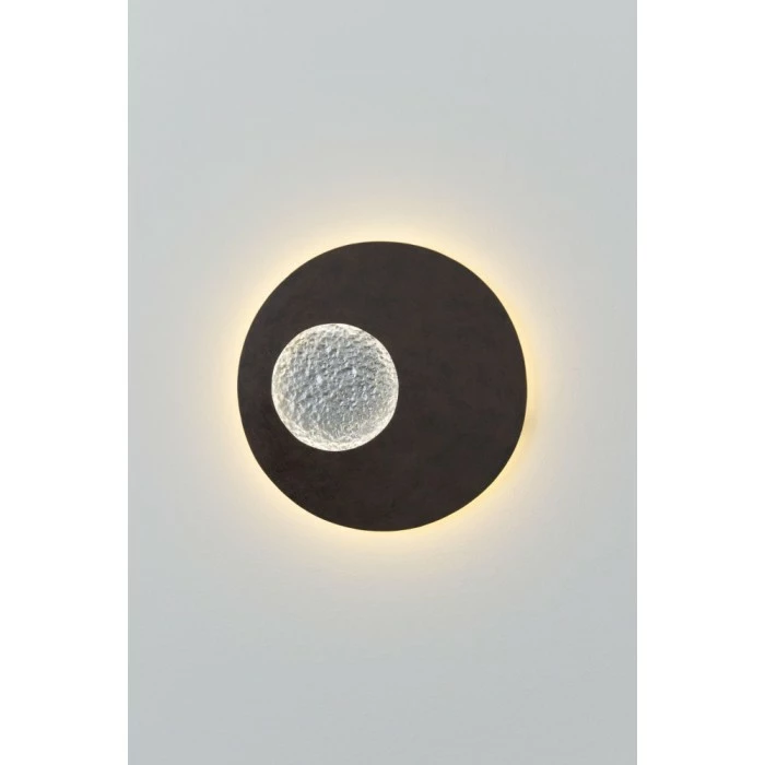 Holländer LUNA Wandleuchte LED Schwarz, Silber, Braun, 1-flammig