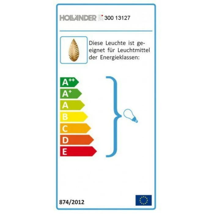 Holländer PIETRO Wandleuchte Messing, Gold, 2-flammig – Bild 10