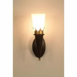 Holl&auml;nder TORCIA CORONA Wandleuchte Braun, Gold, 1-flammig