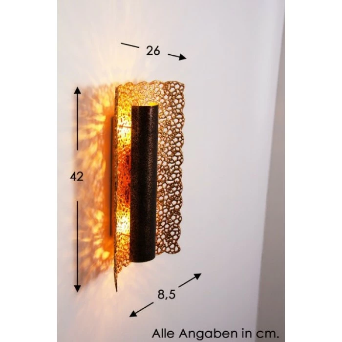 Holländer UTOPISTICO Wandleuchte Braun, Gold, 2-flammig – Bild 2