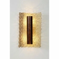 Holl&auml;nder UTOPISTICO Wandleuchte Kupferfarben, Braun, Gold, 2-flammig