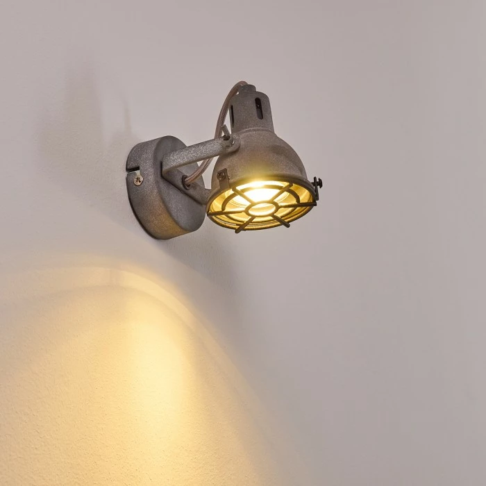 Hofstein Jonsered Wandleuchte LED Schwarz, Grau, Steinoptik, 1-flammig – Bild 3