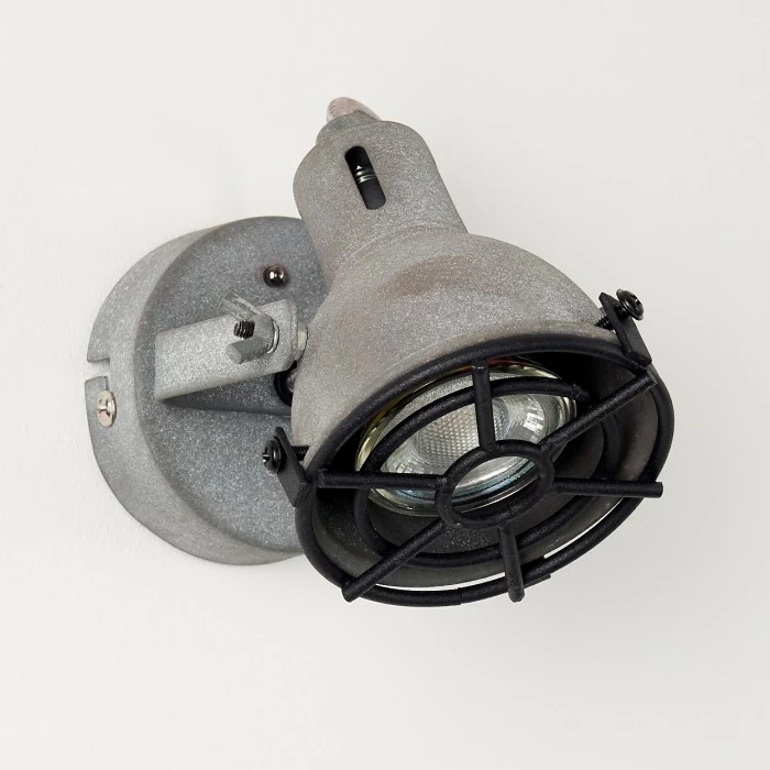 Hofstein Jonsered Wandleuchte LED Schwarz, Grau, Steinoptik, 1-flammig – Bild 5