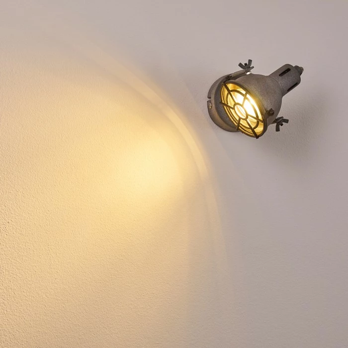 Hofstein Jonsered Wandleuchte LED Schwarz, Grau, Steinoptik, 1-flammig – Bild 7