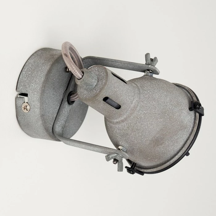 Hofstein Jonsered Wandleuchte LED Schwarz, Grau, Steinoptik, 1-flammig – Bild 9