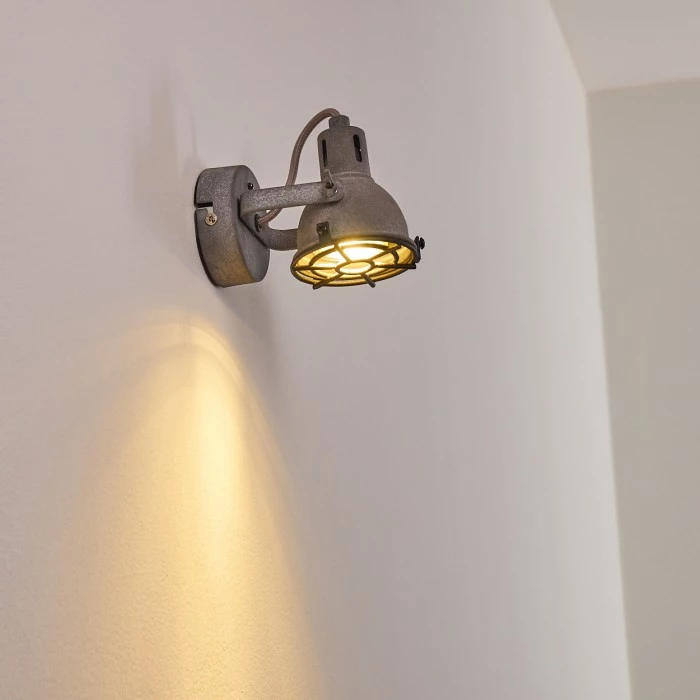 Hofstein Jonsered Wandleuchte LED Schwarz, Grau, Steinoptik, 1-flammig – Bild 10