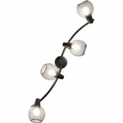 Nino Leuchten HILO Spotleuchte Schwarz, 4-flammig