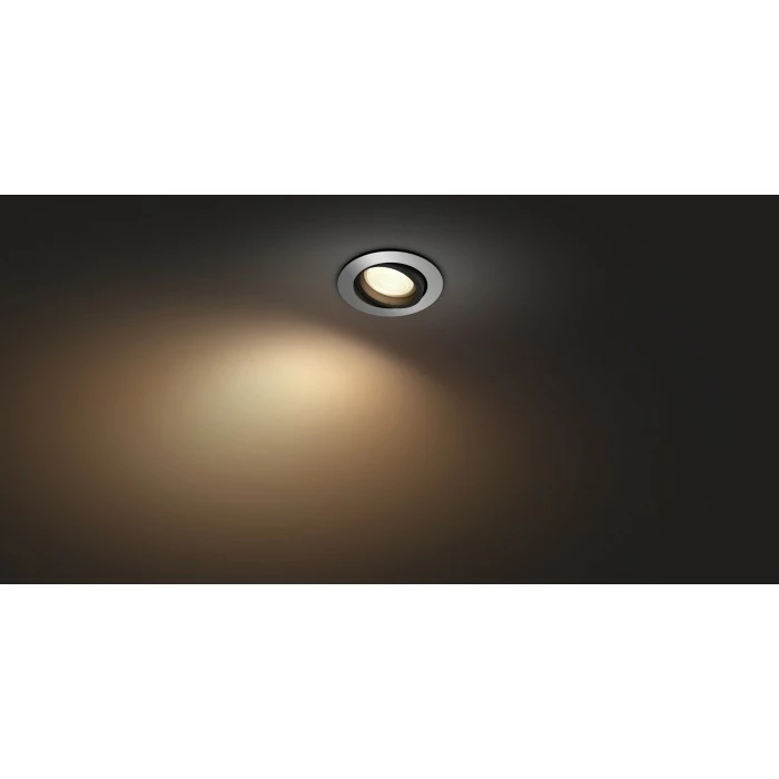 Philips Leuchten Philips Hue Ambiance White & Color Centura Einbauspot Erweiterung Silber, 1-flammig, Farbwechsler – Bild 2