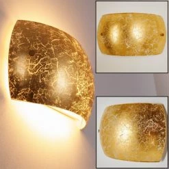 Hofstein Pilar Wandleuchte Gold, 2-flammig