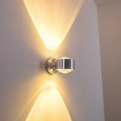 Hofstein Sapri Wandleuchte Silber, 1-flammig