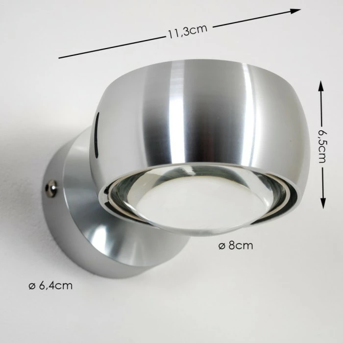 Hofstein Sapri Wandleuchte Silber, 1-flammig – Bild 2