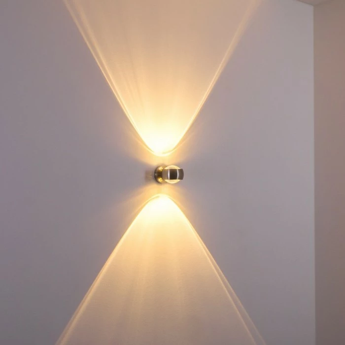 Hofstein Sapri Wandleuchte Nickel-Matt, 1-flammig – Bild 3