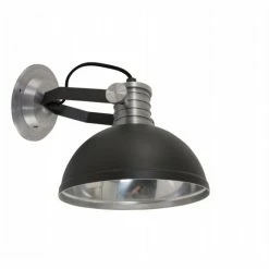 Steinhauer Brooklyn Wandleuchte Schwarz, Silber, 1-flammig