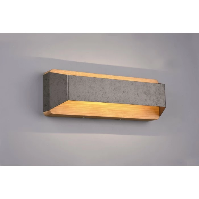 Trio Leuchten Arino Wandleuchte LED Nickel-Matt, Dunkelbraun, 1-flammig