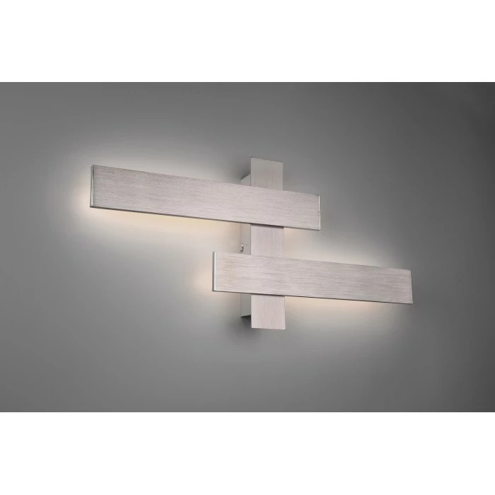 Trio Leuchten Belfast Wandleuchte LED Nickel-Matt, 2-flammig