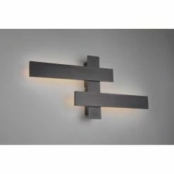 Trio Leuchten Belfast Wandleuchte LED Schwarz, 2-flammig