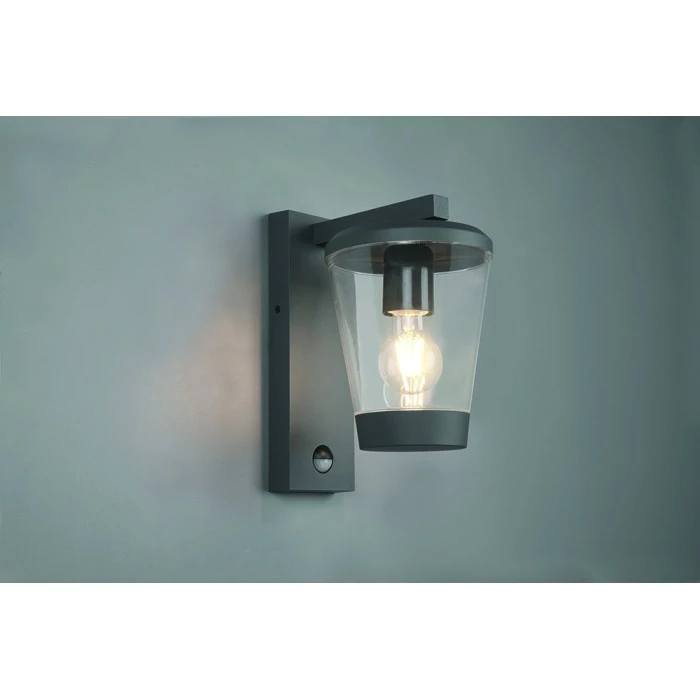 Trio Leuchten Cavado Wandleuchte Anthrazit, 1-flammig, Bewegungsmelder