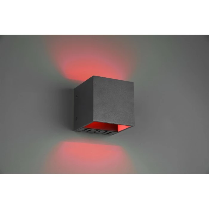 Trio Leuchten Figo Wandleuchte LED Schwarz, 1-flammig, Fernbedienung, Farbwechsler – Bild 2