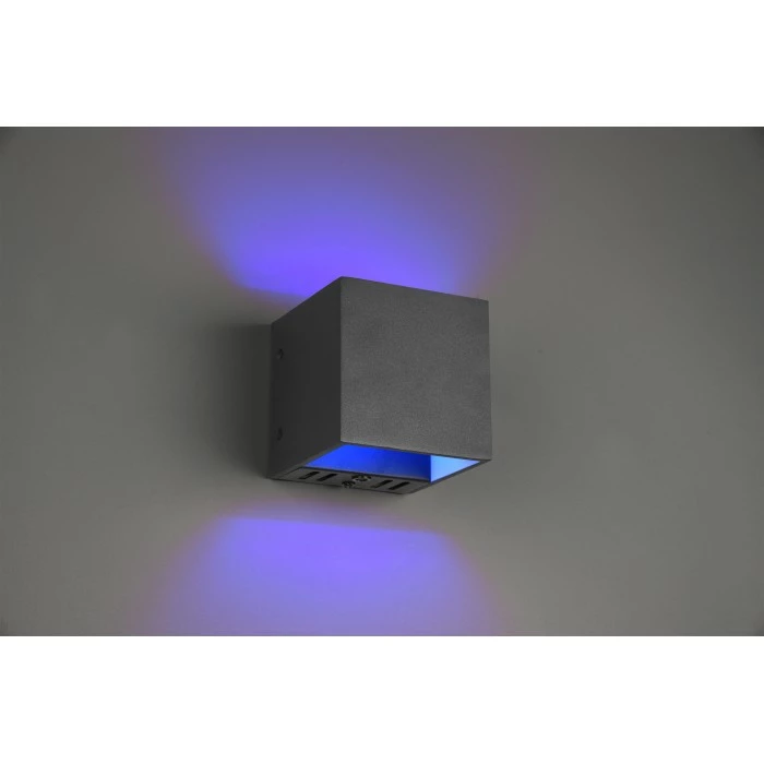 Trio Leuchten Figo Wandleuchte LED Schwarz, 1-flammig, Fernbedienung, Farbwechsler – Bild 4