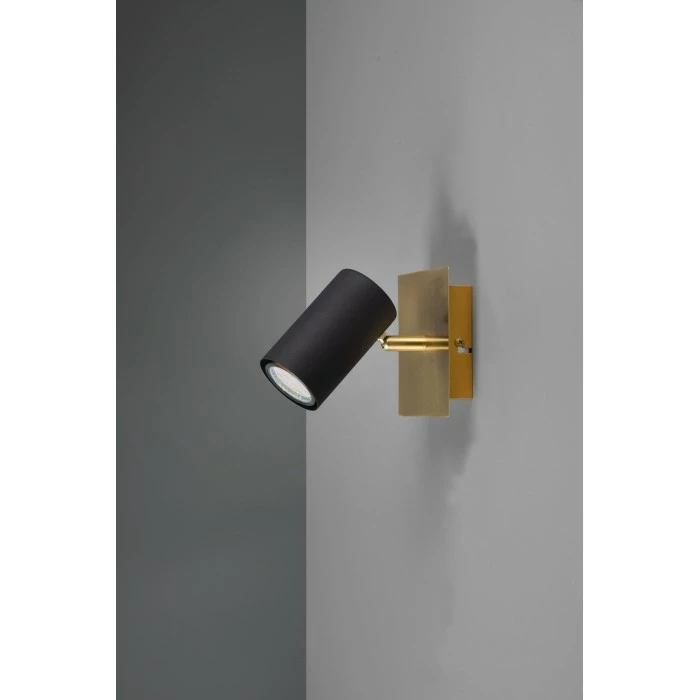 Trio Leuchten Marley Wandleuchte Schwarz-Gold, 1-flammig – Bild 8