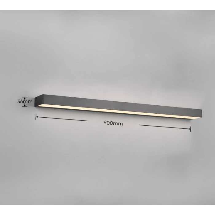 Trio Leuchten Rocco Wandleuchte LED Schwarz, 1-flammig – Bild 5