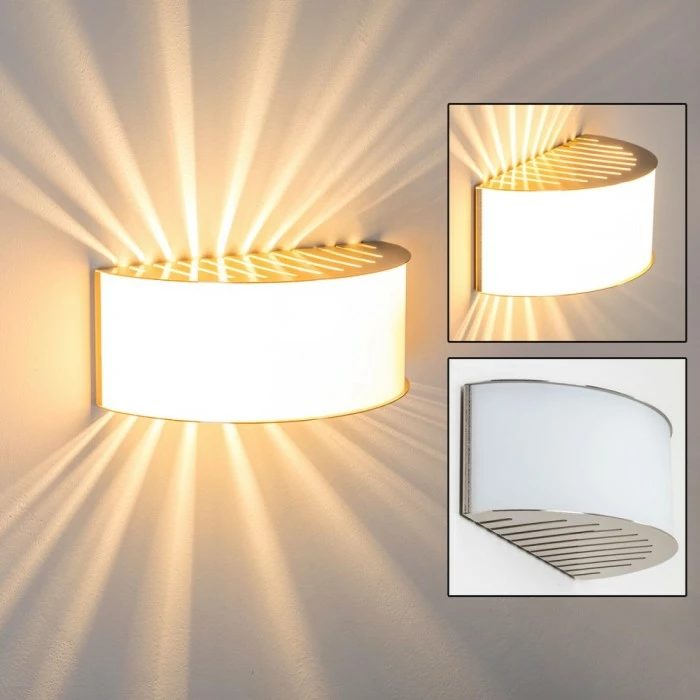 Hofstein Wandleuchte Pesaro Nickel-Matt, 1-flammig