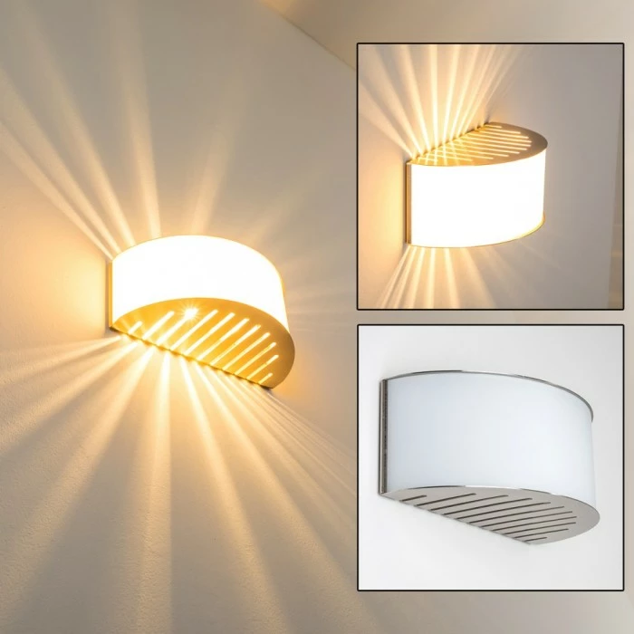 Hofstein Wandleuchte Pesaro Nickel-Matt, 1-flammig – Bild 11