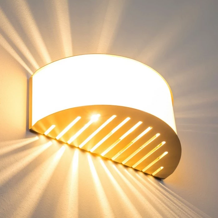 Hofstein Wandleuchte Pesaro Nickel-Matt, 1-flammig – Bild 4